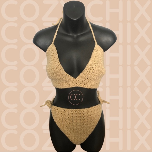 Hold on Tight: Handmade Crochet Swimsuit Set - Picture 2 of 3